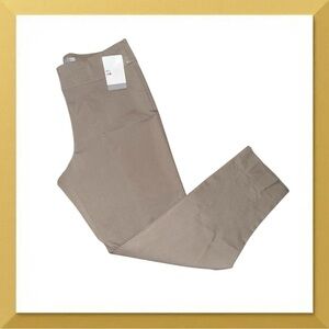 NWT TINA STEPHENS Sabrina Ankle Pants-  12 Dark Beige / Military Green